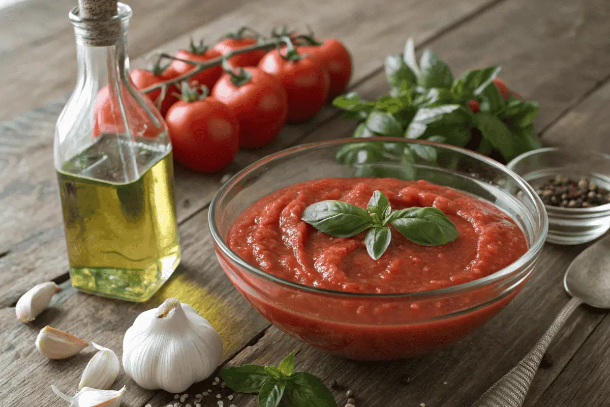 "Homemade pizza sauce
