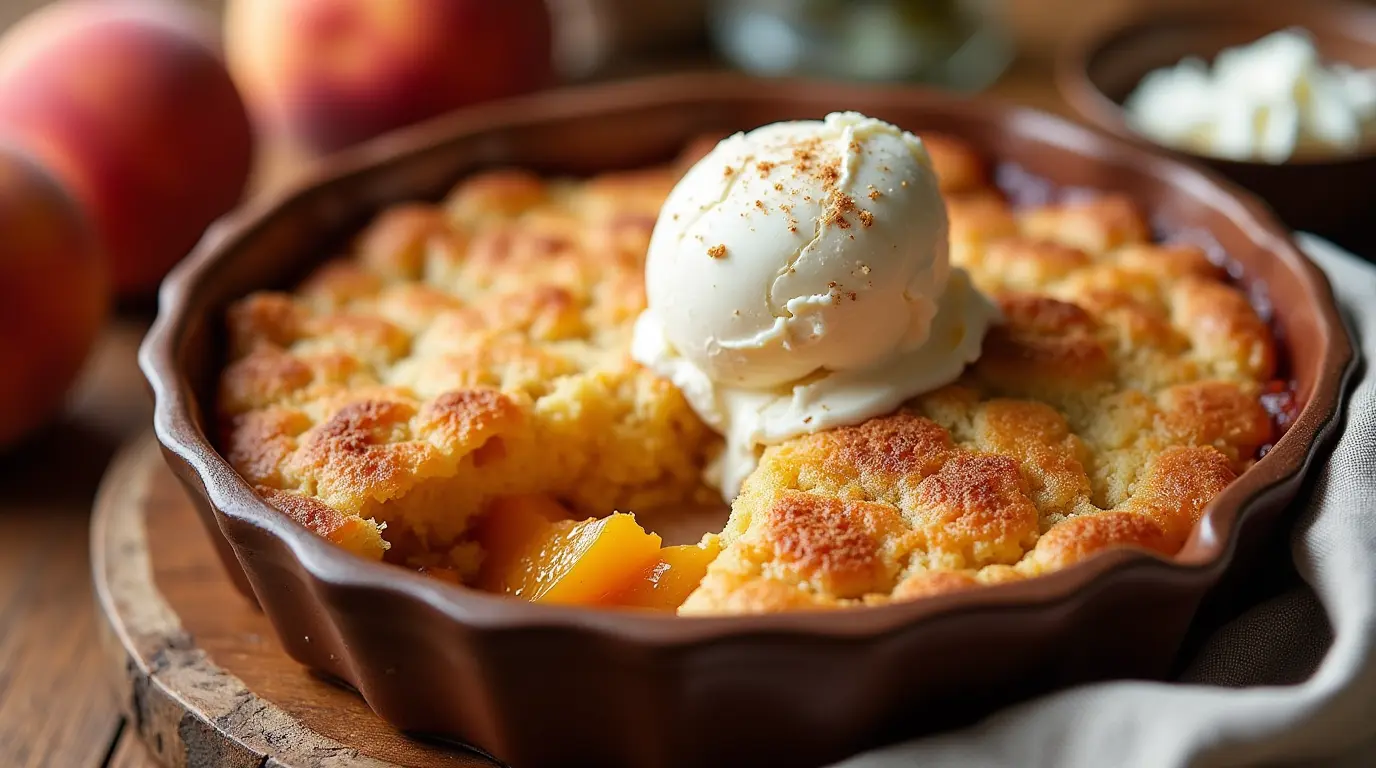 Peach Cobbler Recipe with Cake Mix