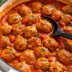 Porcupine Meatballs Recipe with Rice and Tomato Sauce