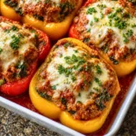 Low Carb Lasagna Stuffed Peppers