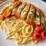Crispy Chicken Alfredo Pasta Recipe