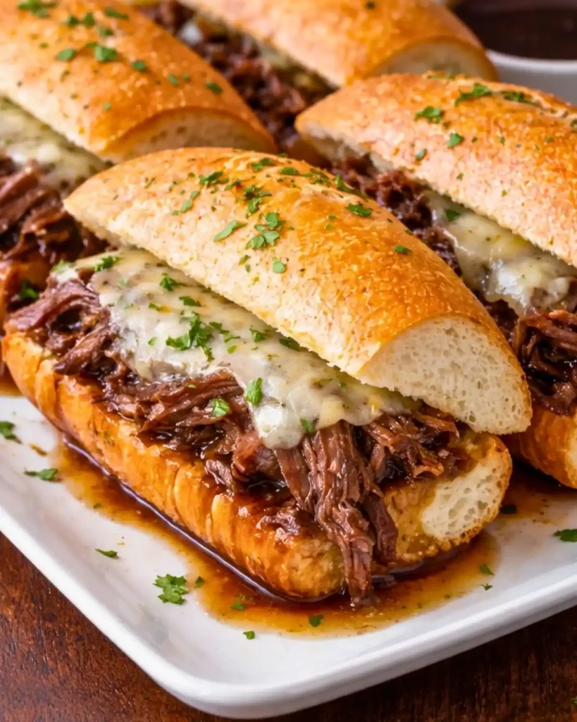Crockpot French Dip Sandwiches Made Easy