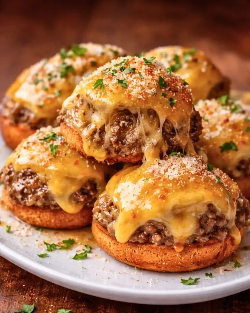 Garlic Parmesan Cheeseburger Bombs Recipe