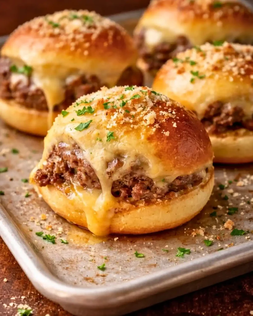 Garlic Parmesan Cheeseburger Bombs Recipe