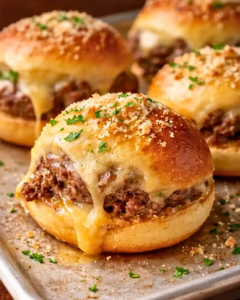 Garlic Parmesan Cheeseburger Bombs Recipe