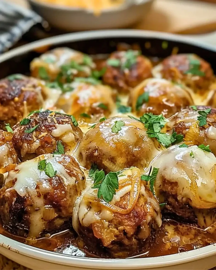 French Onion Meatballs Recipe