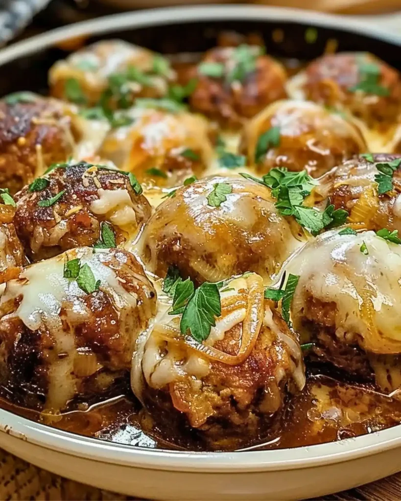 French Onion Meatballs Recipe