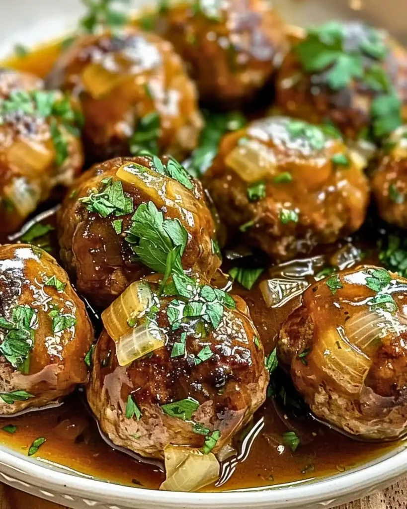 French Onion Meatballs Recipe