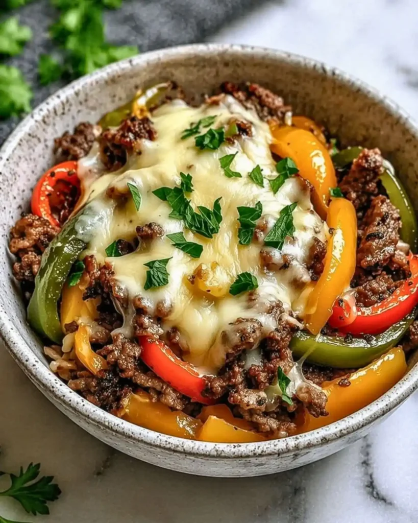 Philly Cheesesteak Bowls – Easy Low Carb Dinner Idea