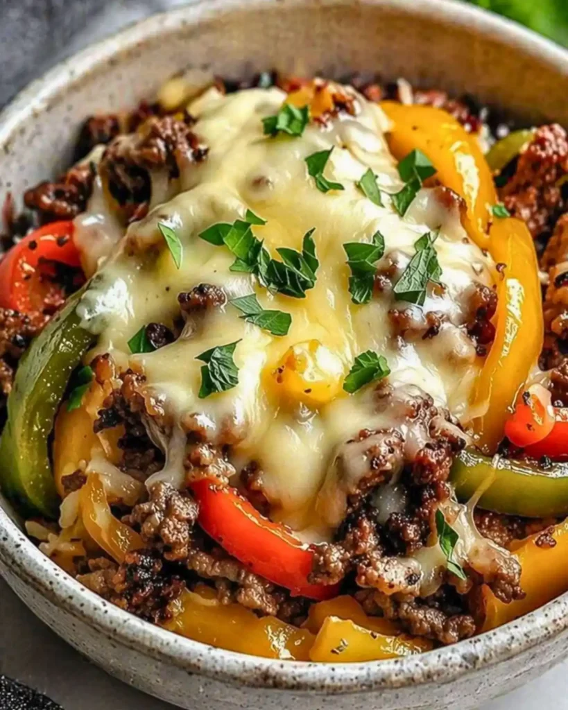 Philly Cheesesteak Bowls – Easy Low Carb Dinner Idea