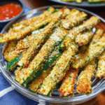 Air Fryer Zucchini Fries with Garlic and Parmesan