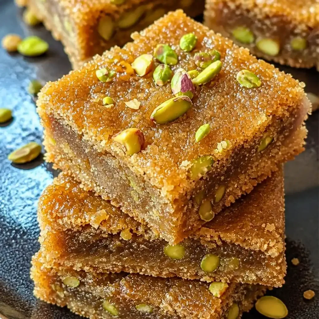 Brown Butter and Honey Pistachio Cookie Bars Recipe