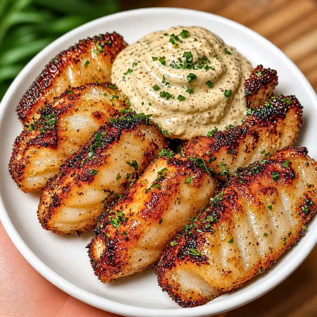 Lemon Butter Fish Bites with Garlic Aioli
