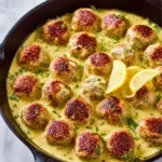 Greek Chicken Meatballs in Lemon Cream Sauce Recipe