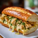 Irresistible Cheesy Chicken Garlic Bread Sandwich Recipe