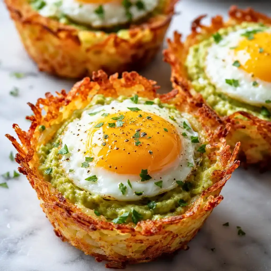 Avocado Egg Toast and Hash Brown Cups