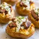 Loaded Baked Potatoes with Steak Bites