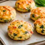 High-Protein Breakfast Biscuits with Ham and Cheese