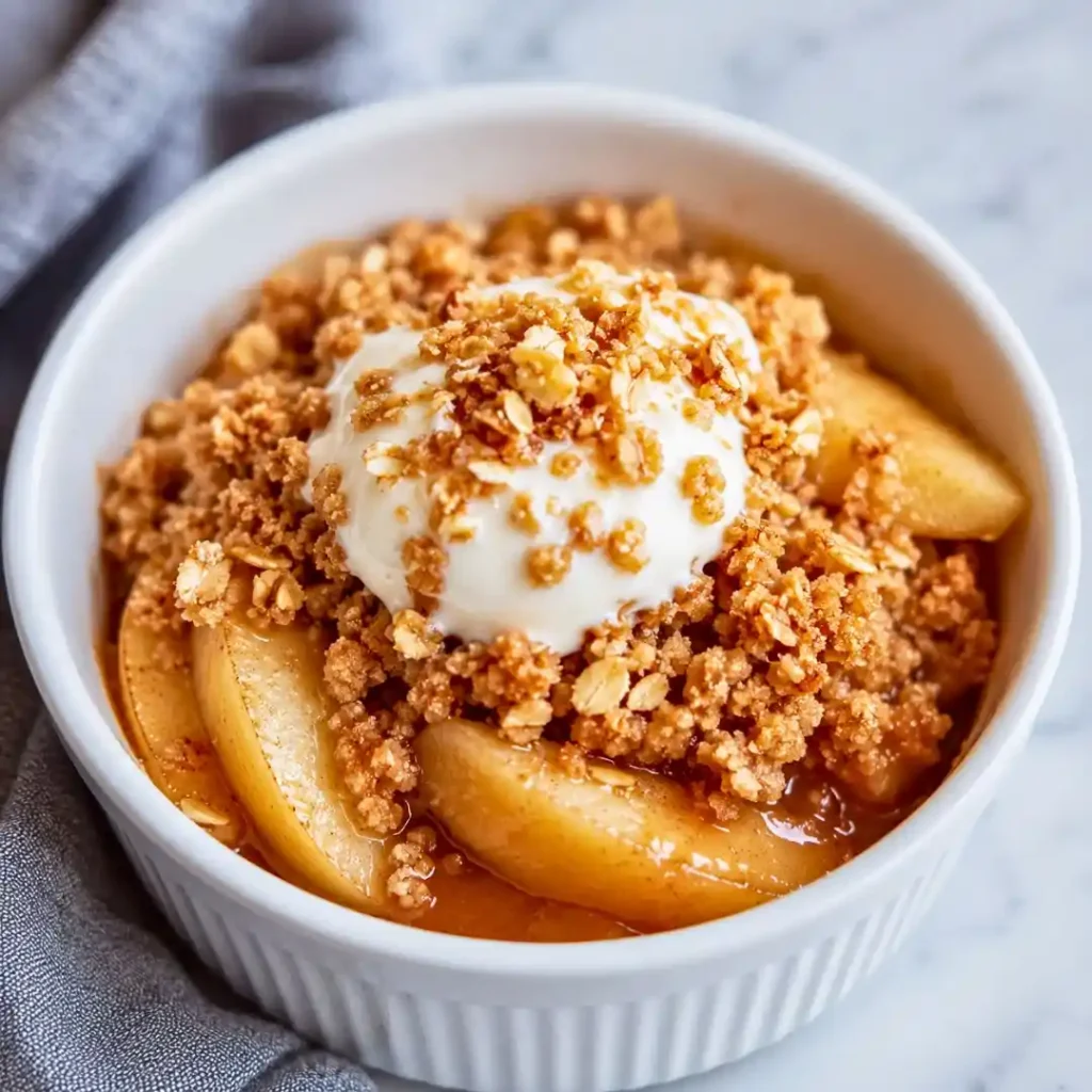 Healthy High Protein Apple Crisp for Guilt-Free Indulgence