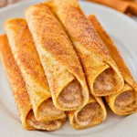 Keto Crispy Cinnamon Cream Cheese Roll Ups