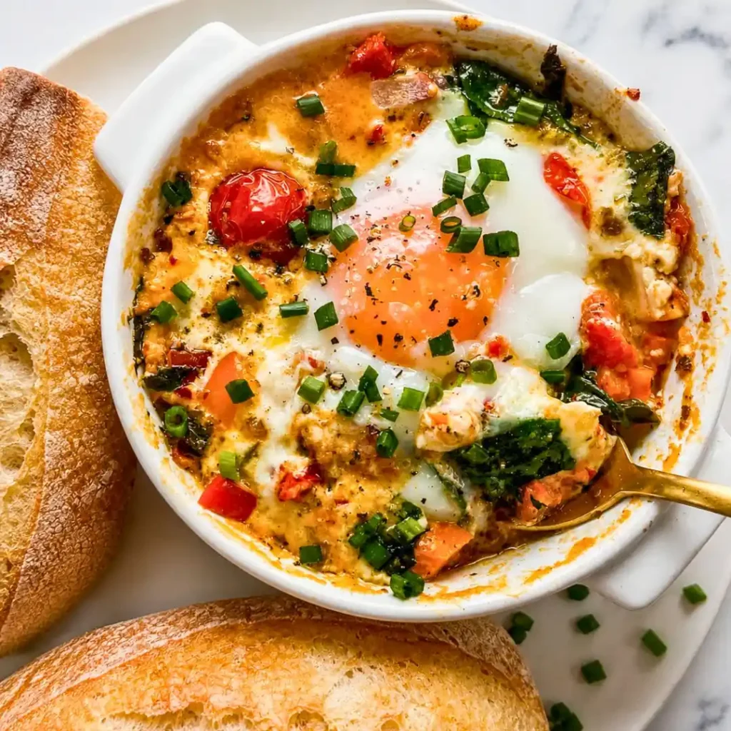 Mediterranean Baked Feta Eggs