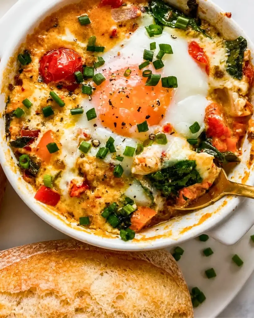 Mediterranean Baked Feta Eggs