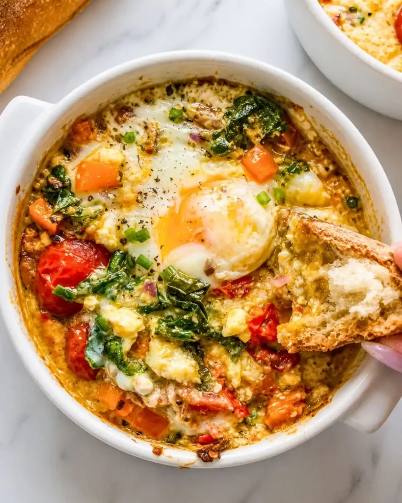 Mediterranean Baked Feta Eggs