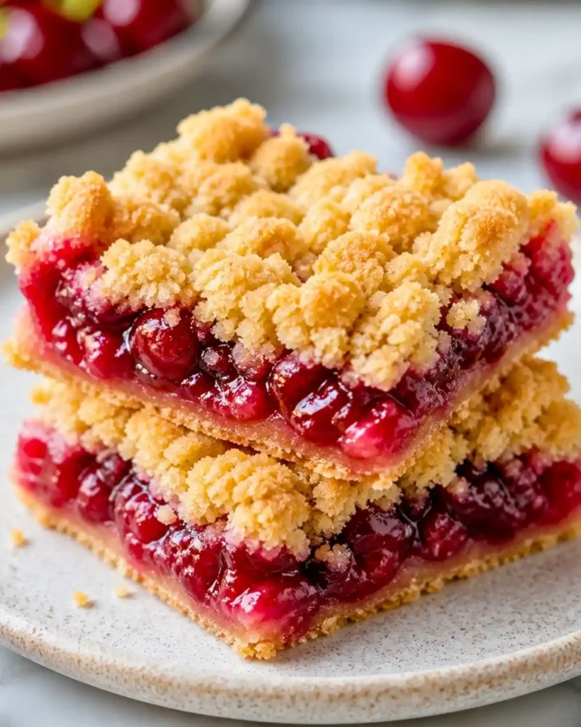 Quick Cherry Crumble Bars