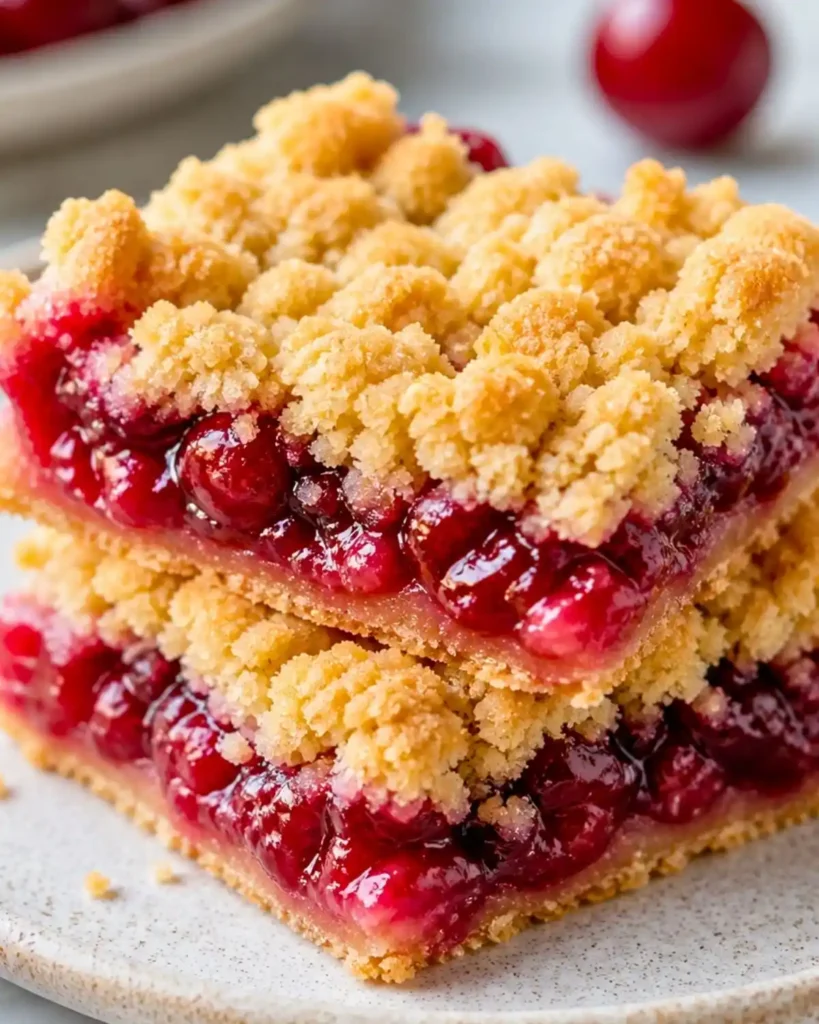 Quick Cherry Crumble Bars