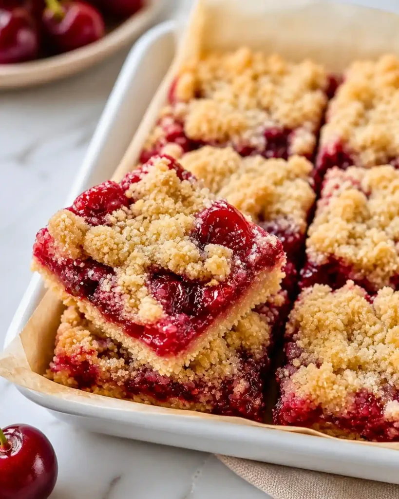 Quick Cherry Crumble Bars