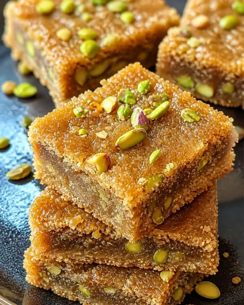 Brown Butter and Honey Pistachio Cookie Bars Recipe