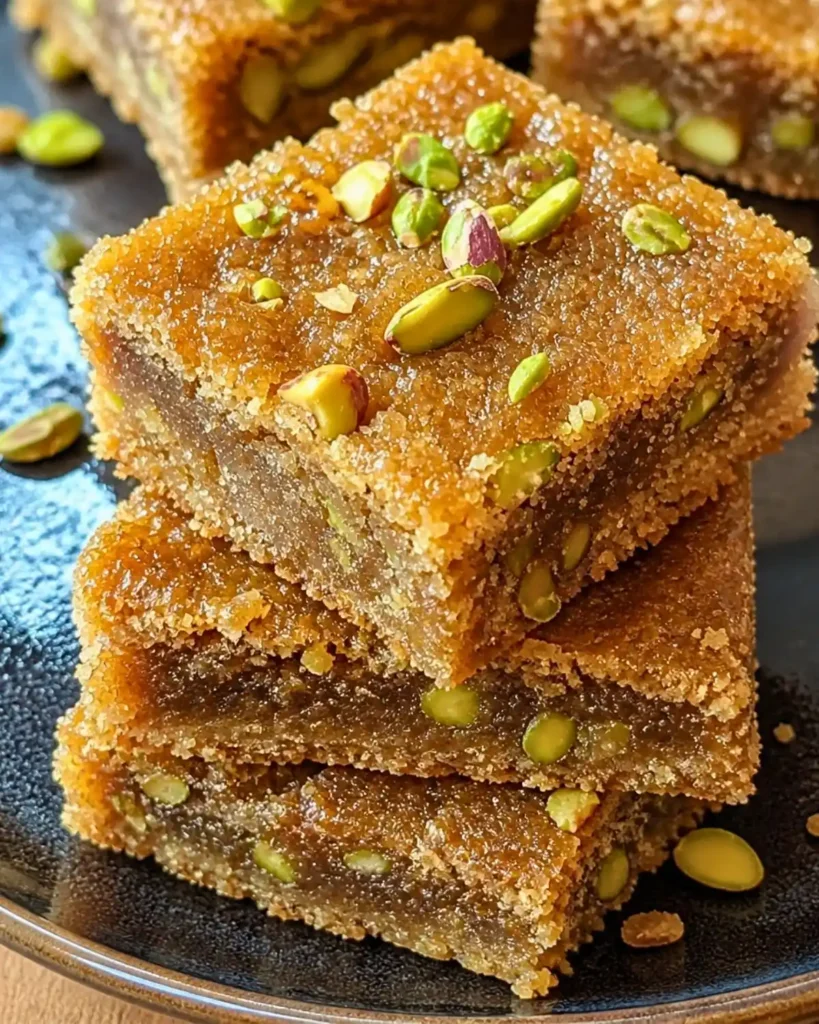 Brown Butter and Honey Pistachio Cookie Bars Recipe