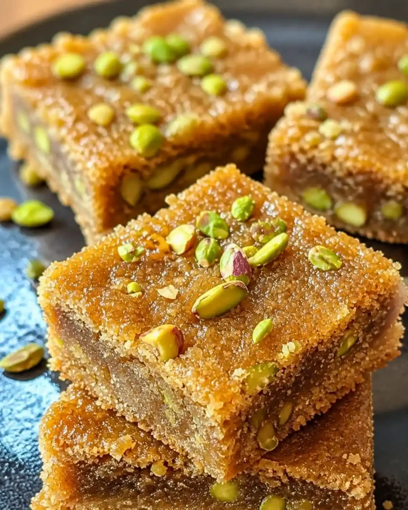 Brown Butter and Honey Pistachio Cookie Bars Recipe
