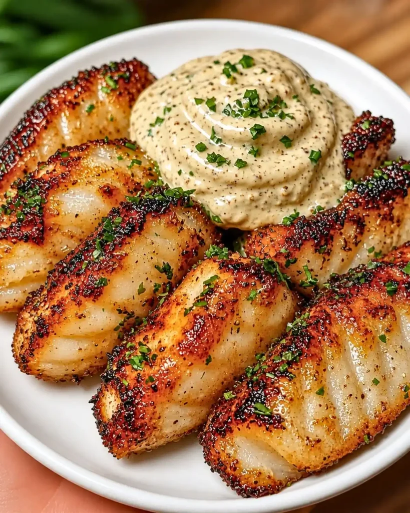 Lemon Butter Fish Bites with Garlic Aioli