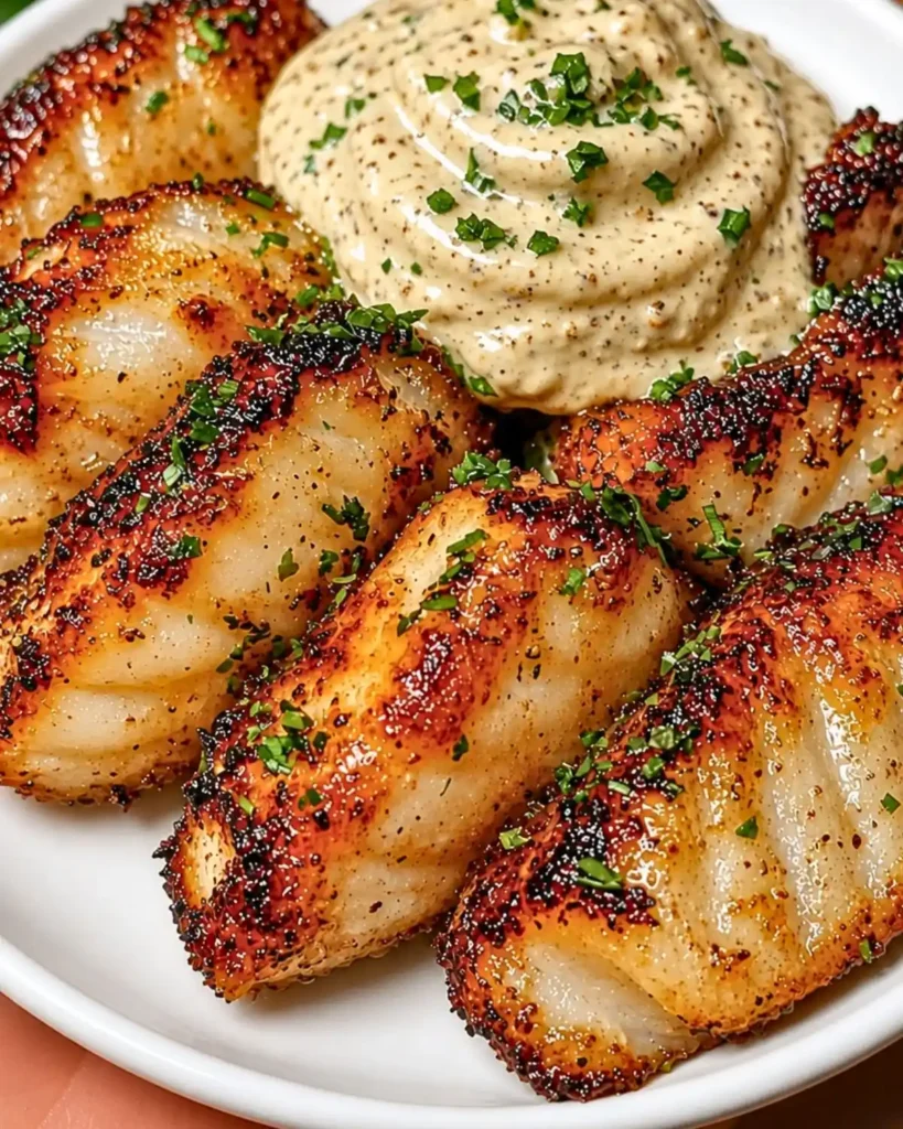 Lemon Butter Fish Bites with Garlic Aioli