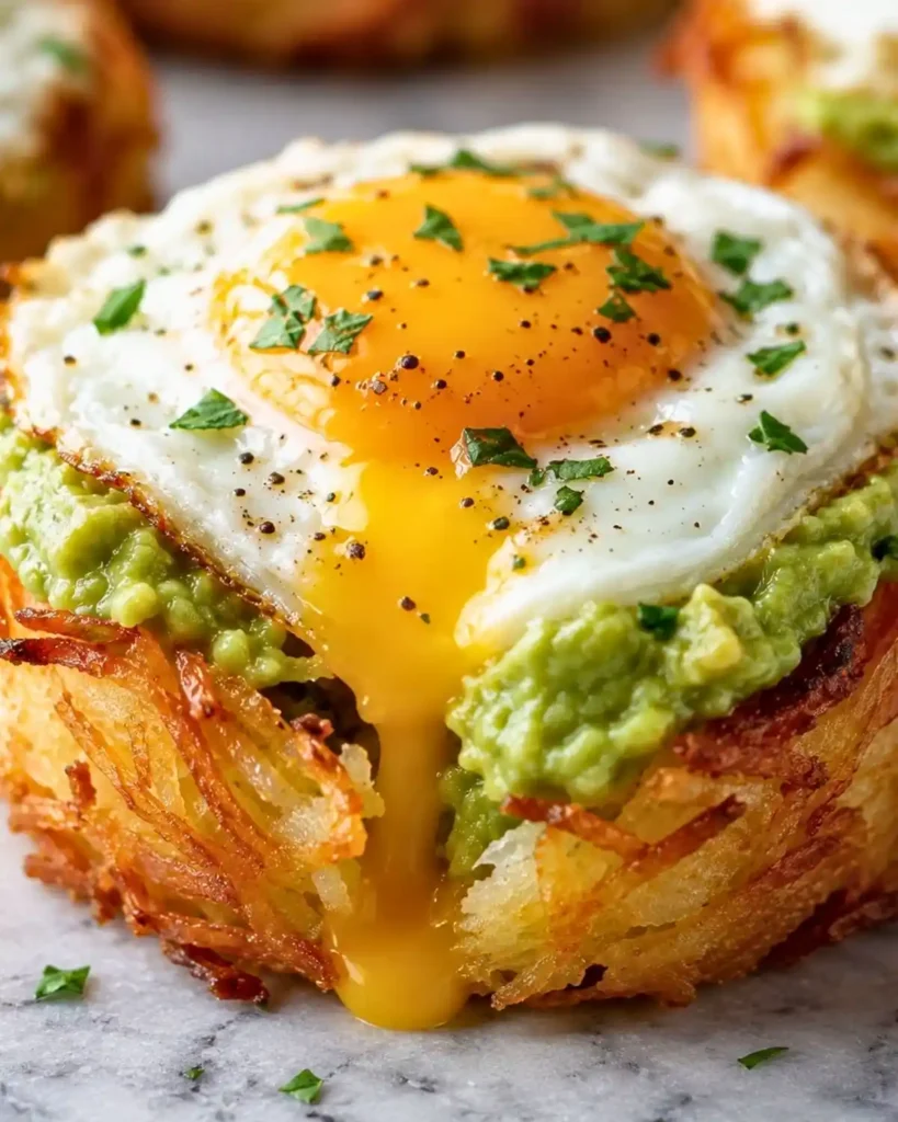 Avocado Egg Toast and Hash Brown Cups