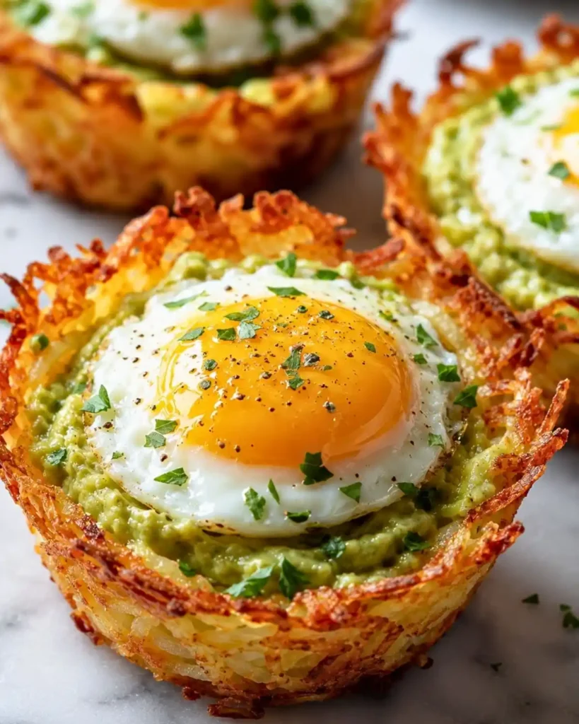 Avocado Egg Toast and Hash Brown Cups