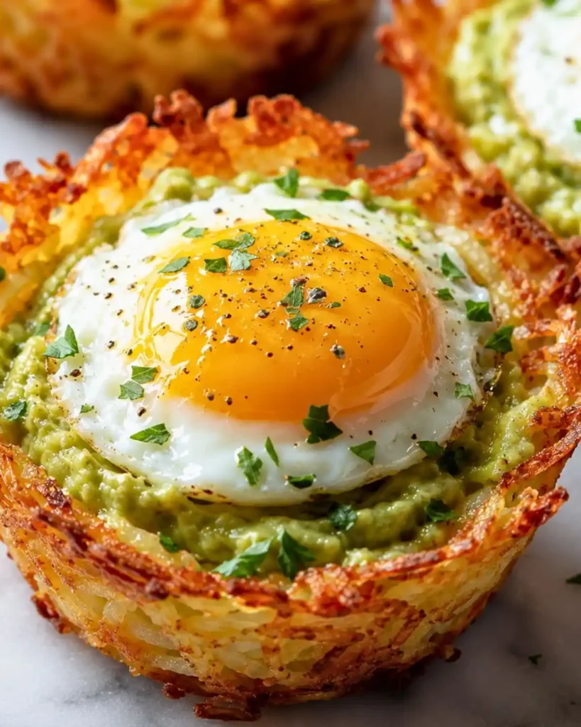 Avocado Egg Toast and Hash Brown Cups