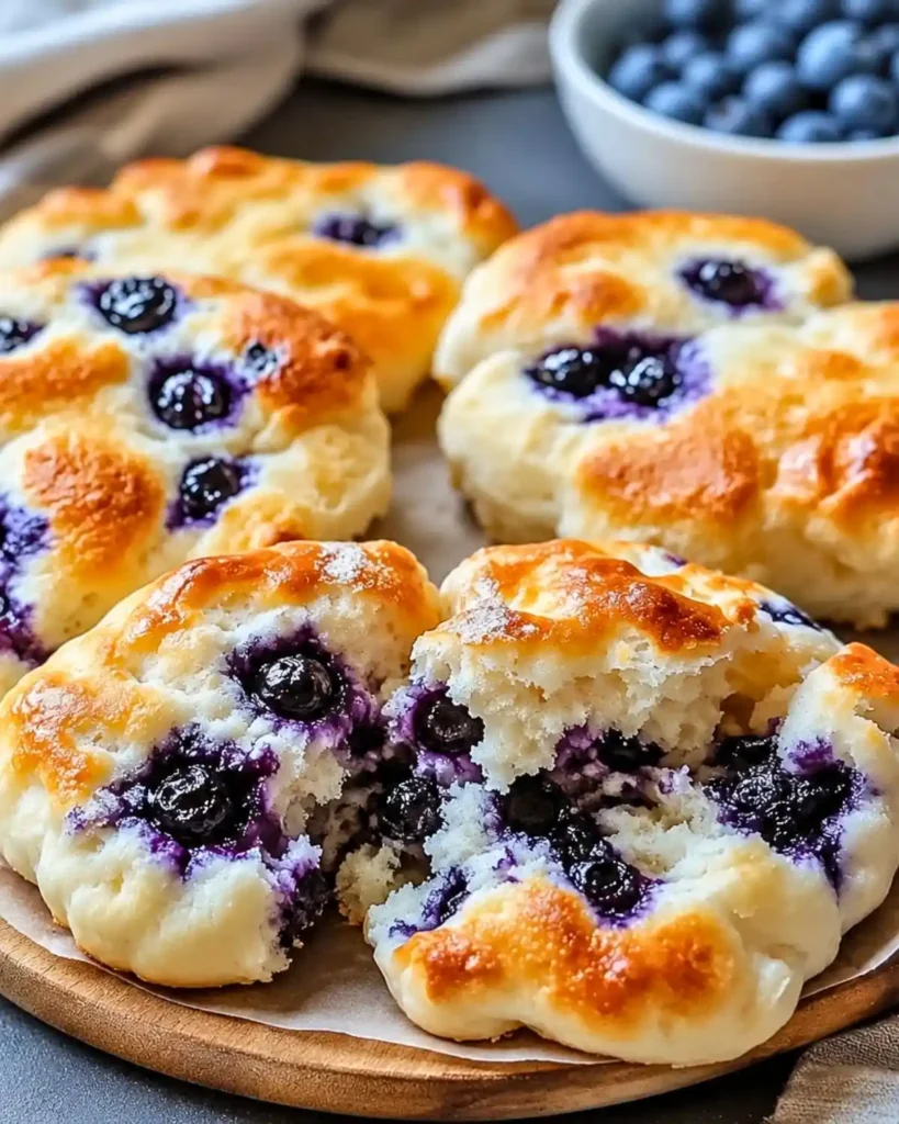 Fluffy Cottage Cheese Blueberry Cloud Bread