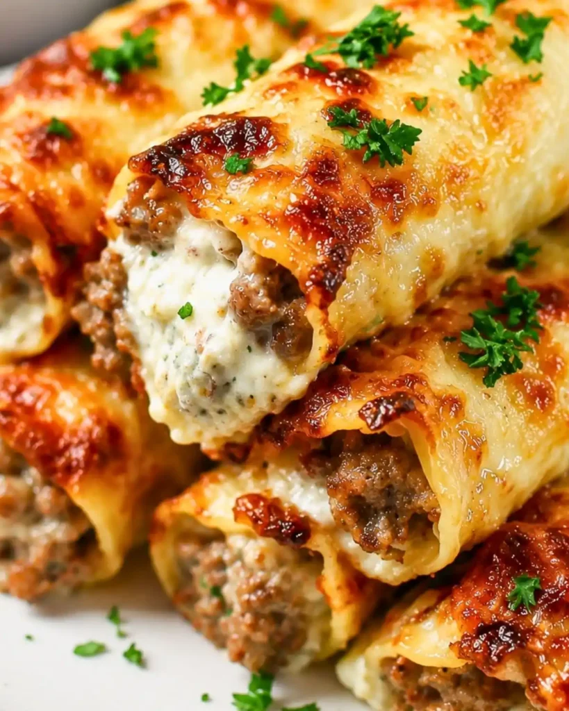 Easy Keto Sausage Lasagna Roll Ups