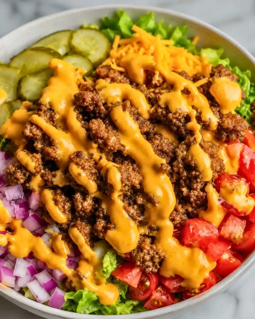 High Protein Cheeseburger Bowl [15-Min Low Carb Dinner]