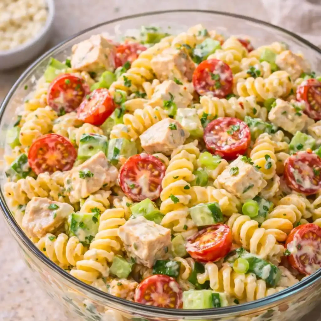 Easy Italian Chicken Pasta Salad with Extra Protein