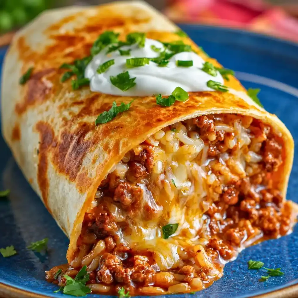 Easy Cheesy Ground Beef Burrito Dinner