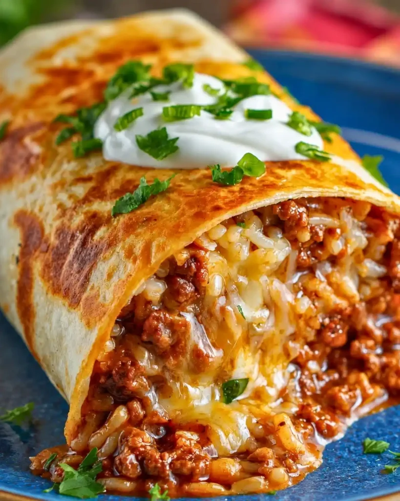 Easy Cheesy Ground Beef Burrito Dinner