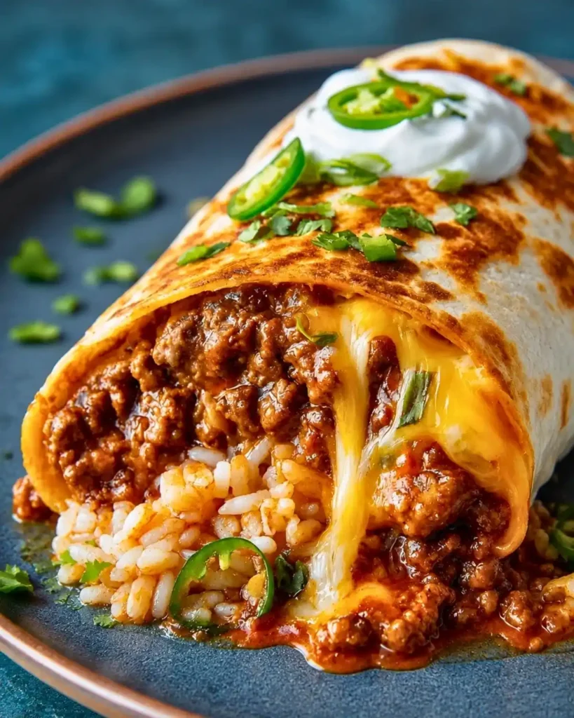 Easy Cheesy Ground Beef Burrito Dinner