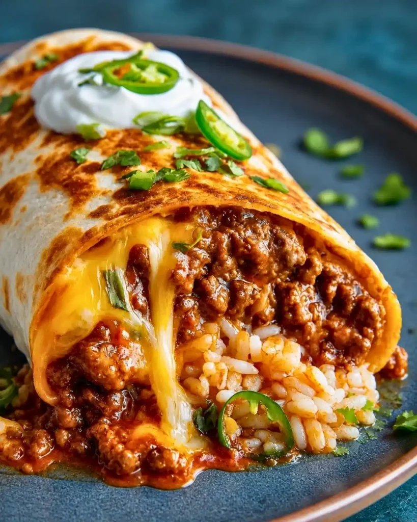 Easy Cheesy Ground Beef Burrito Dinner