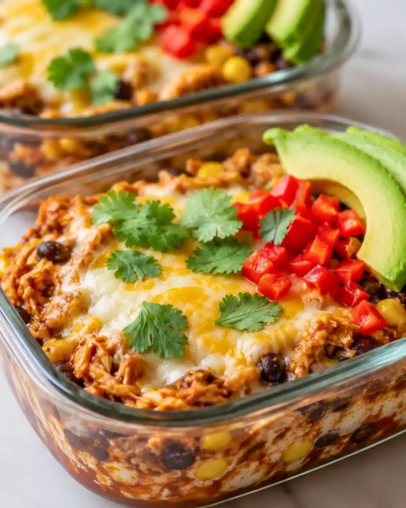 Easy Chicken Cottage Cheese Enchilada Bowls