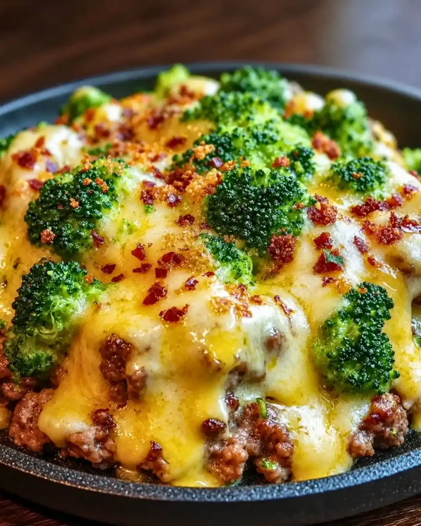 Easy Healthy Keto Hamburger Broccoli Skillet in 30 Minutes