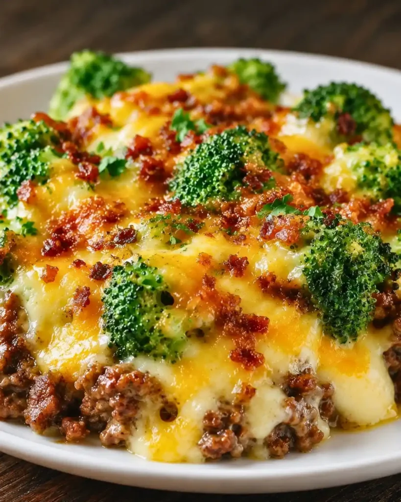 Easy Healthy Keto Hamburger Broccoli Skillet in 30 Minutes