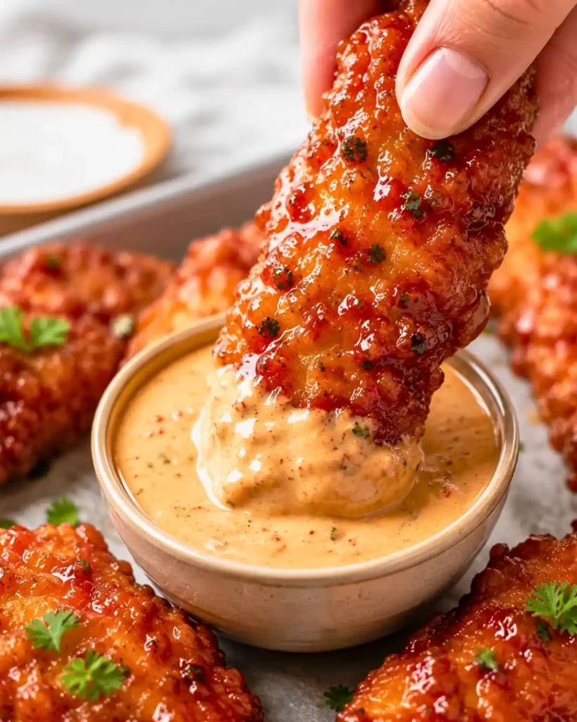 Sweet and Spicy Sticky Chicken Tenders